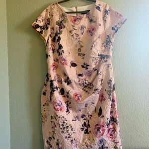 Ruched floral dress, 18w